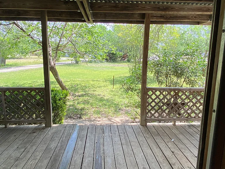 View of the front yard from the porch.