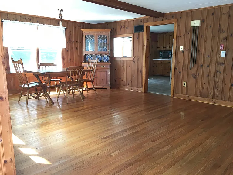 Living room and dining room