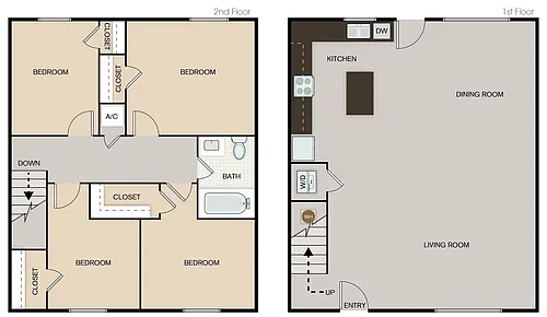 Floor plan 4 bedroom 1 bath