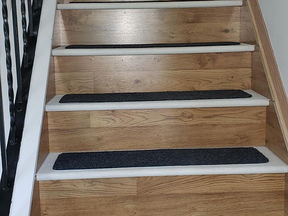 stairs leading to second (main living area) floor