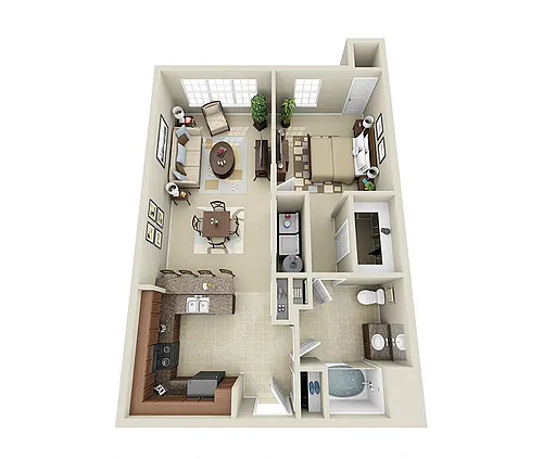 Floor plan 1X1a