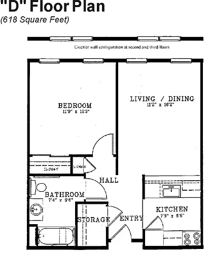 Floor plan 1 Bedroom