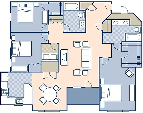 Floor plan Chestnut Apartment