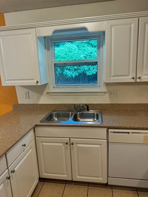 Kitchen sink looking into back