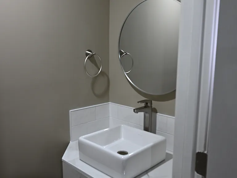 Basement half bath.