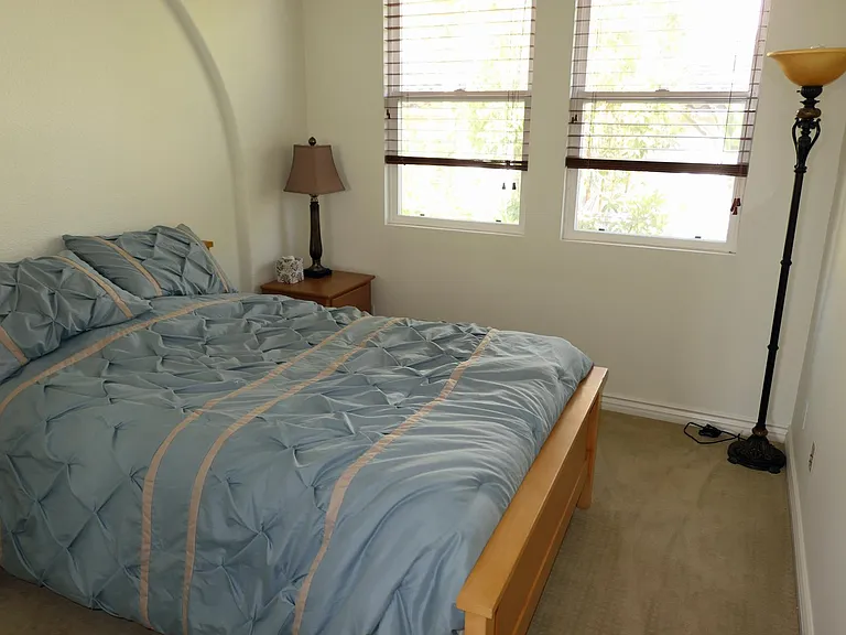 Bedroom #3, smaller room with full size bed and closet.