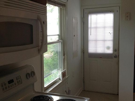 back door to spacious yard