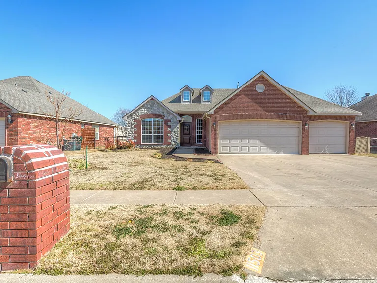 Front Home with Three Car Garage