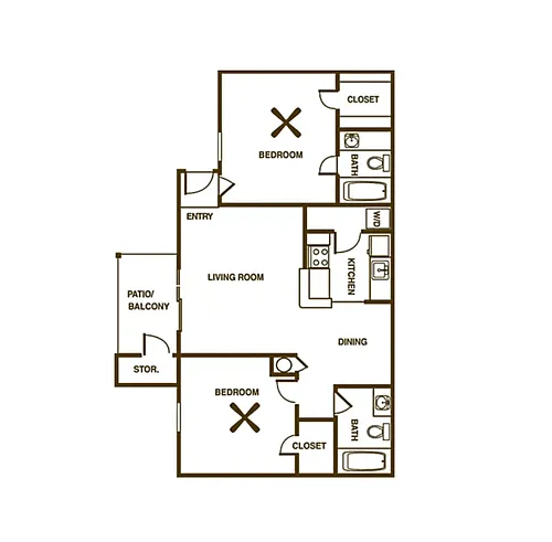 Floor plan 2aR