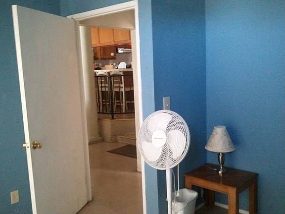 room with sliding door