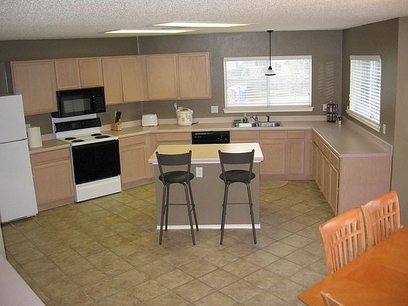 kitchen - tile floors, new paint