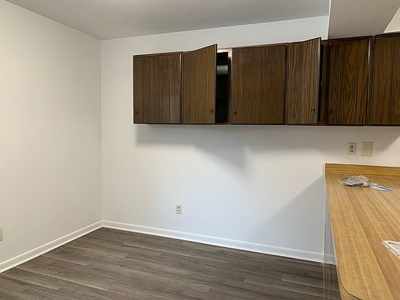 Dining room, cabinets, kitchen counter