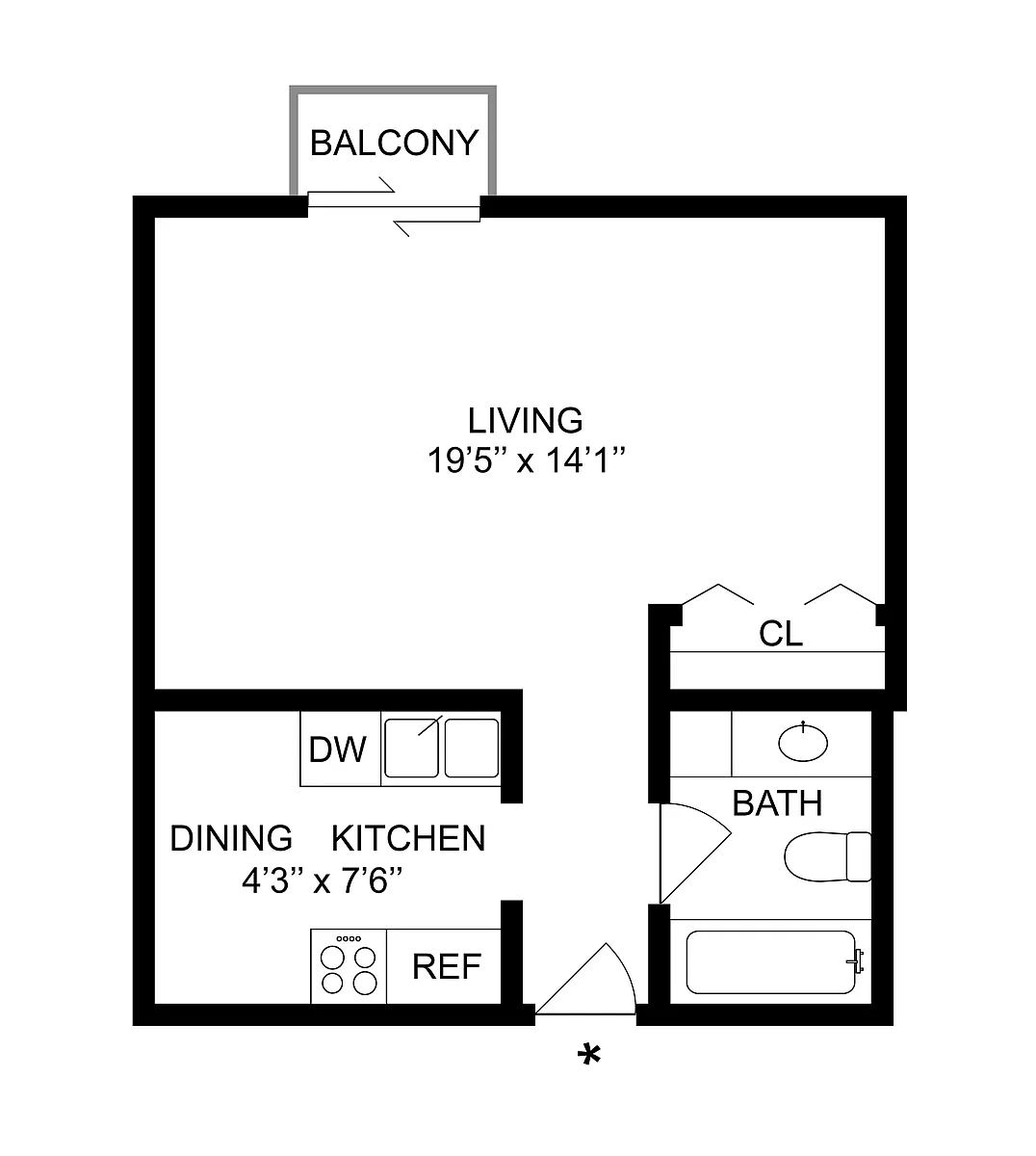 Floor plan Studio