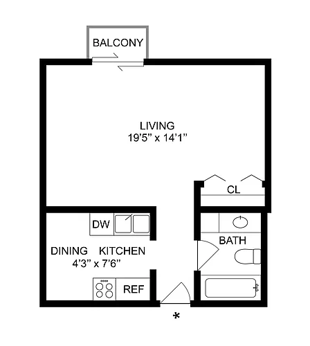 Floor plan Studio