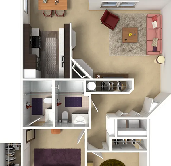 2 Bedroom, 2 Bath - 1,048 sf - Macmillan 2 Bedroom, 2 Bath - 1,048 sf - Macmillan