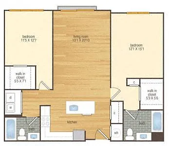 Floor plan 2X2 823-B05