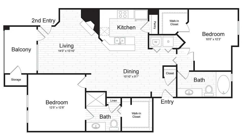 Floor plan B2 2X2