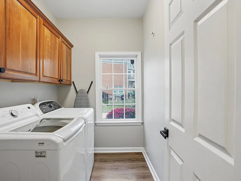 In-home laundry with natural light and added convenience