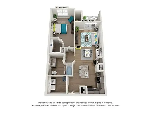 Floor plan 1 Bedroom All Inclusive