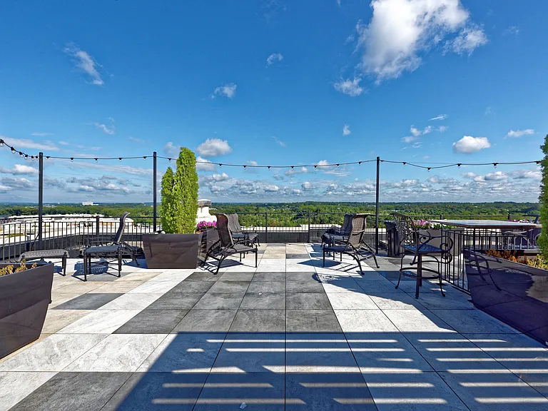Rooftop deck with grills