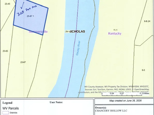 Off Route 39 Muddlety Crk, Summersville, WV 26651