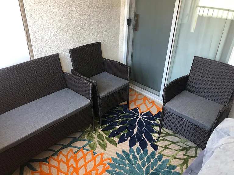 large patio space off of the living room