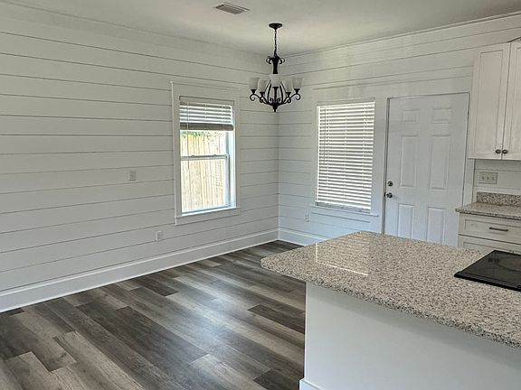 Dining and kitchen.