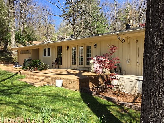 Back patio with French doors