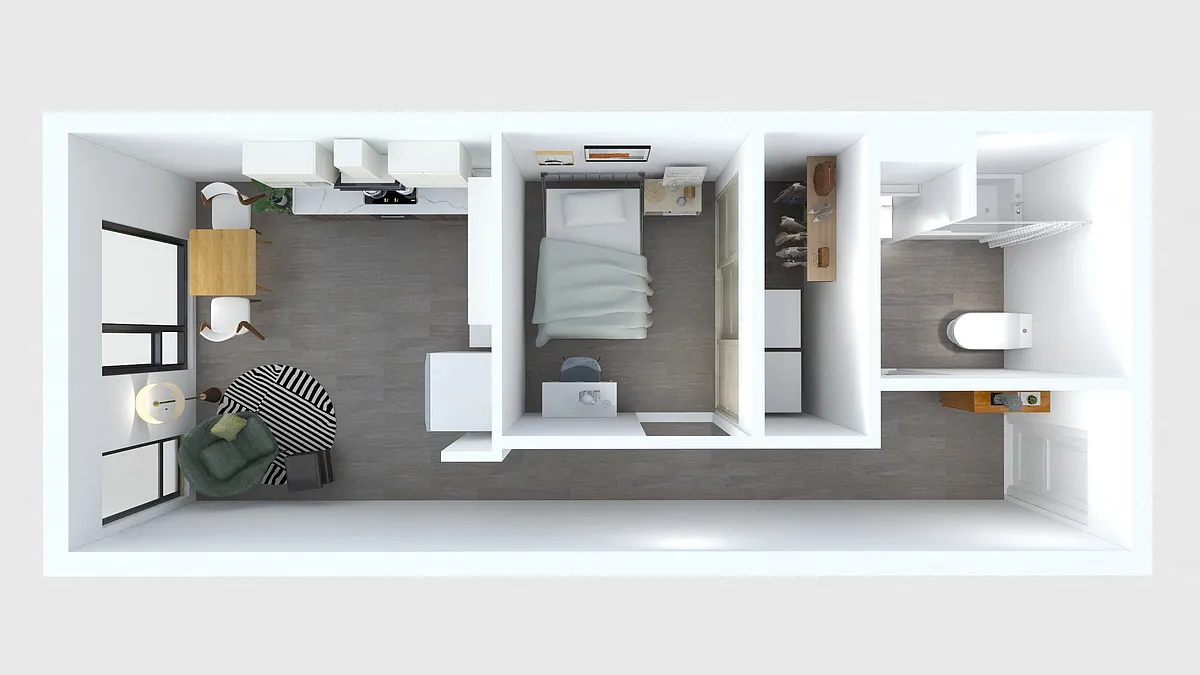 Floor plan 1 Bed A