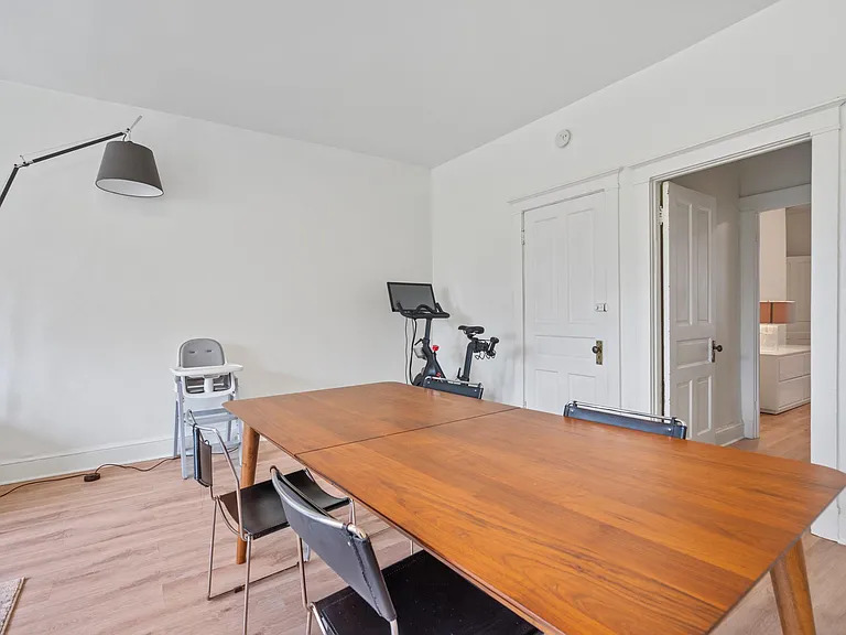 Living Room with toddler high chair