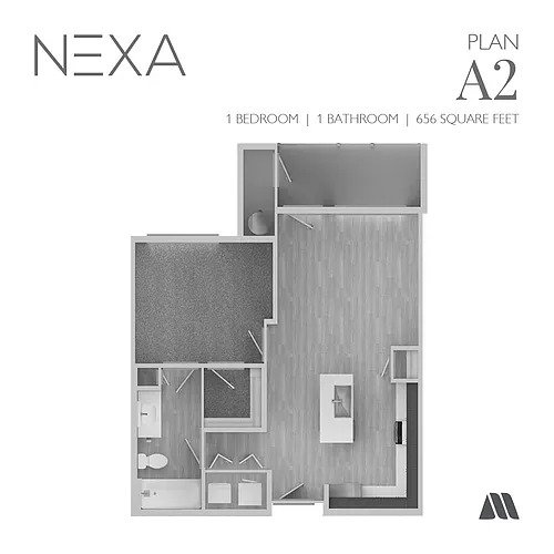 Floor plan 1 Bed/1 Bath