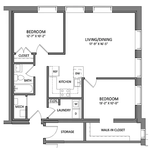 Floor plan B1D