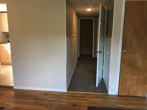view from living room into hallway