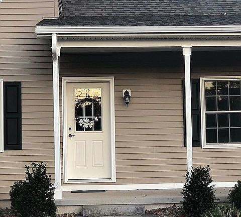 Front door, porch & walkway