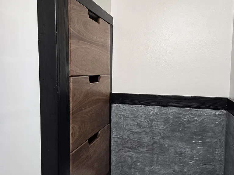 Built in cabinetry in bathroom