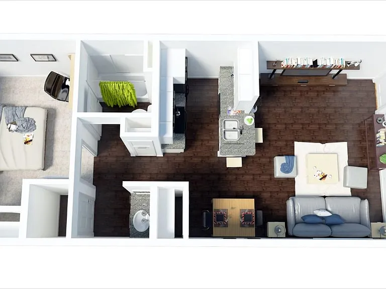 670sqft one bedroom with washer and dryer in GG building