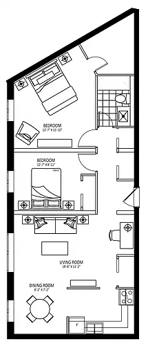 Floor plan 40 Grandville - Plan C