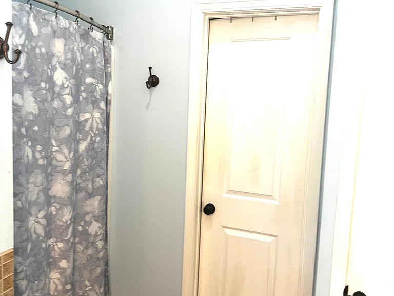Master shower, private toilet and closet