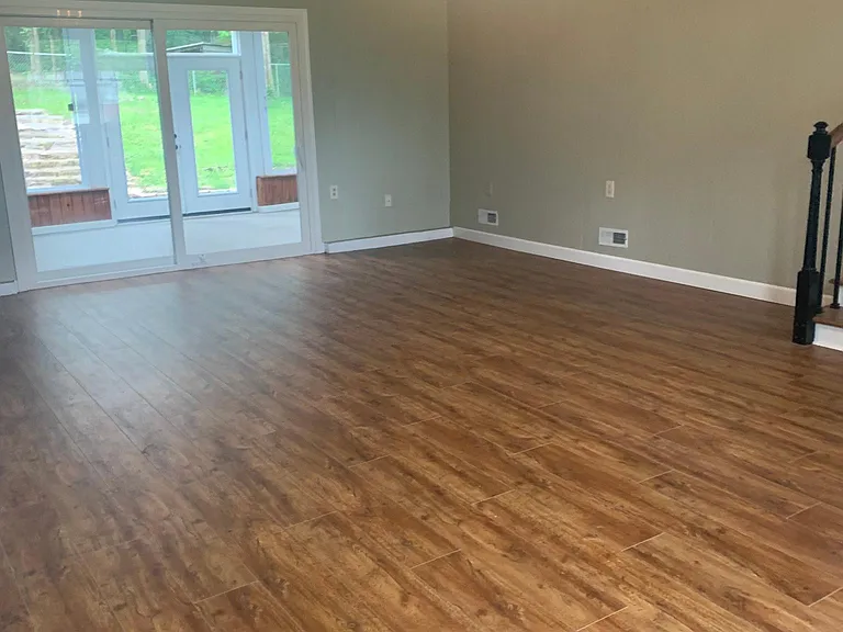 Family room looking into sunroom