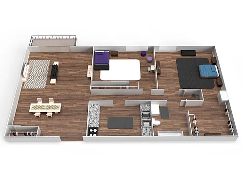 Floor plan Renovated Two Bedroom