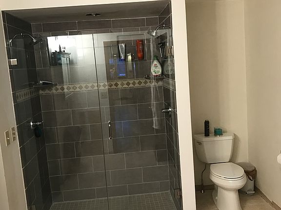 New upstairs bath with custom shower