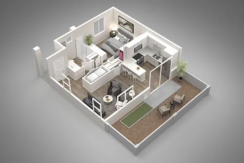 Floor plan 1 Bed/1 Bath