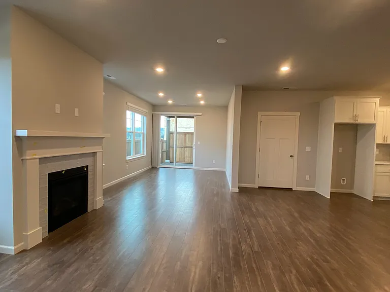Living Room & Dining area with access to backyard