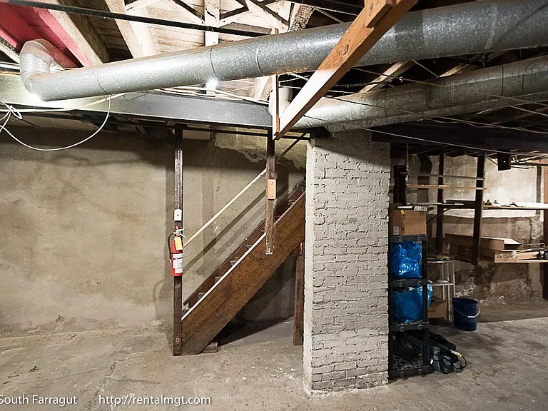 Basement stairs (view south at east end)