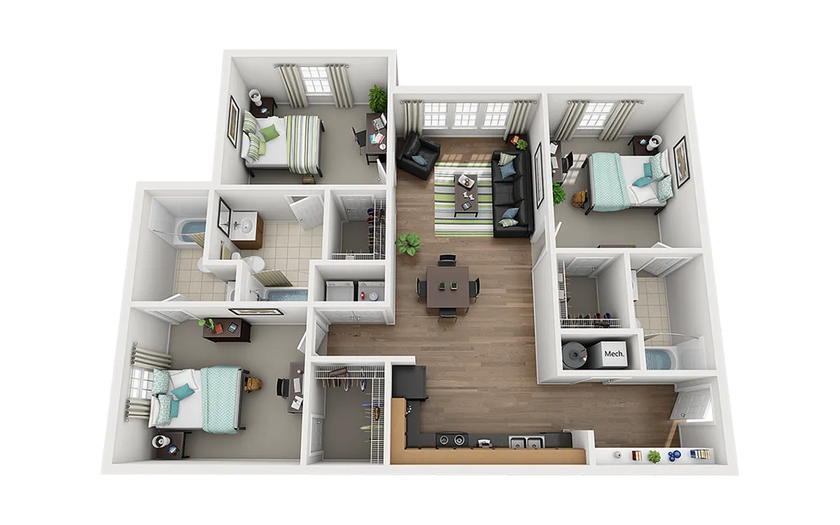 Floor plan 3bd/3ba