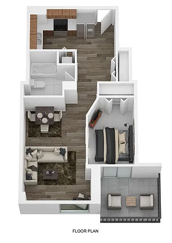 Floor plan 1 Bedroom 1 Bath
