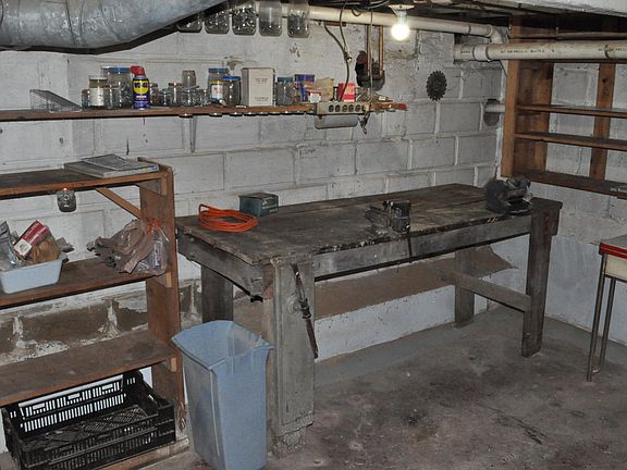 Craft room in basement