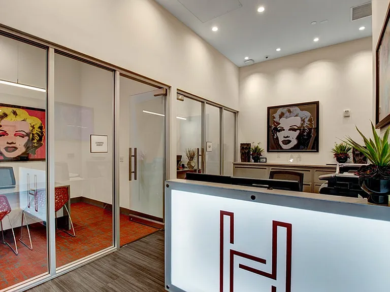 Harlow Front Office: Welcoming Reception Area for Residents and Visitors