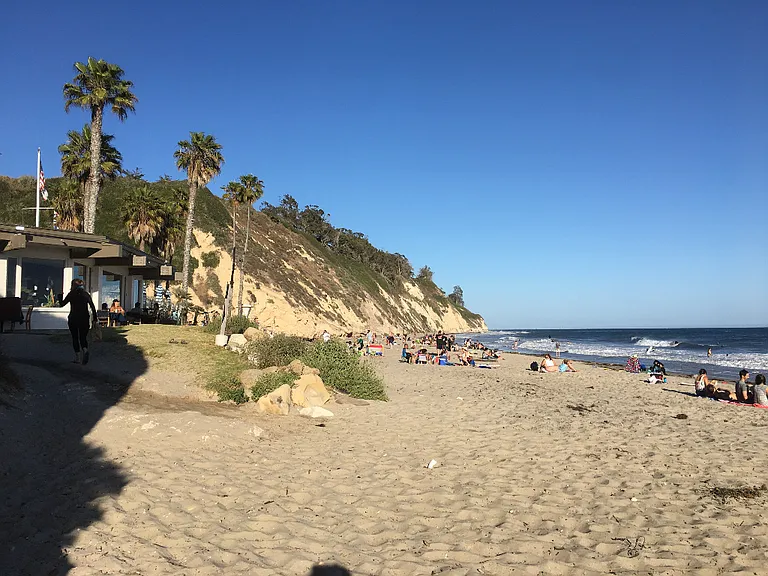 Henry's Beach and the Boat House restaurant.