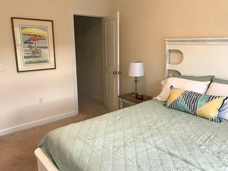 guest bedroom; walls now a beautiful blue